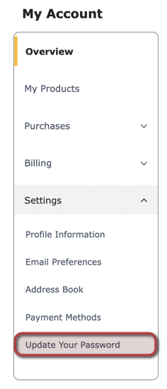 Update Your Password