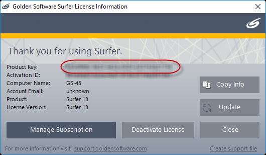 License Info 1