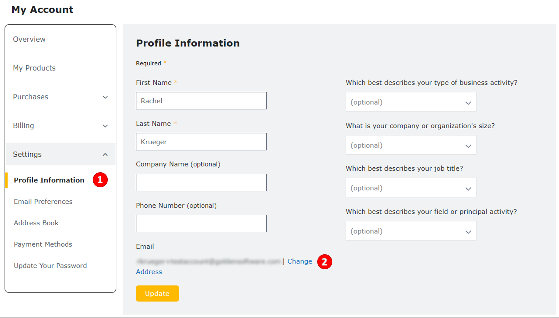 Change Email Address