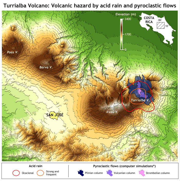 Turrialba 火山三维模型